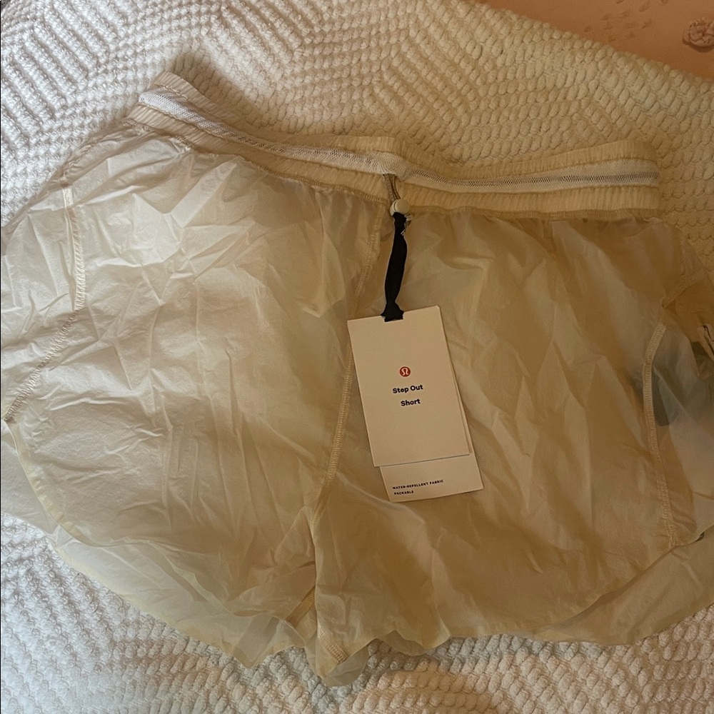 Lululemon Athletica Cream Athletic Shorts